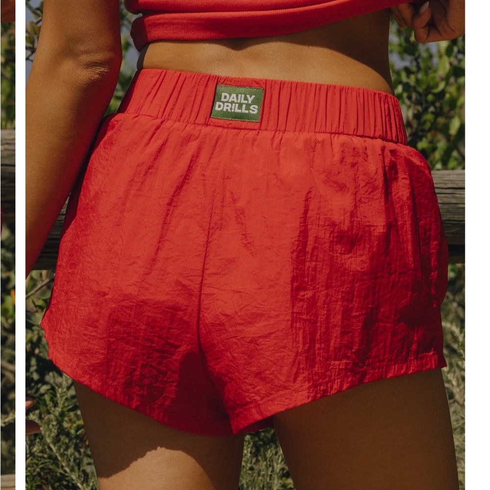 Daily Drills Vibrant Red Athletic Shorts